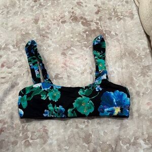 Beach Riot Black and Blue Bikini Top